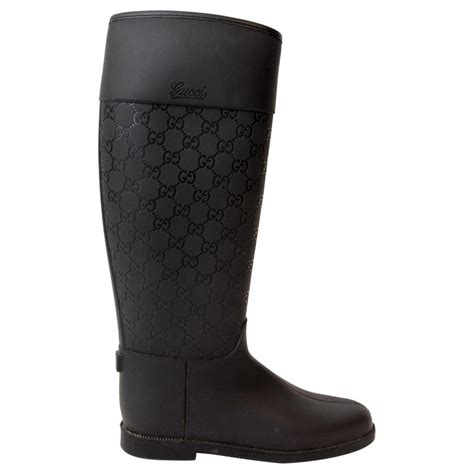 rain boots gucci|gucci monogram thigh high boots.